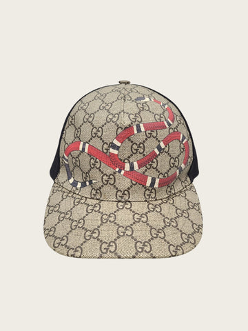Gucci Canvas Snake Mesh Baseball Cap 157550725