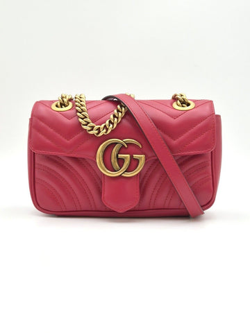GUCCI Matelassé Mini Schultertasche Rot (446744) 157551164