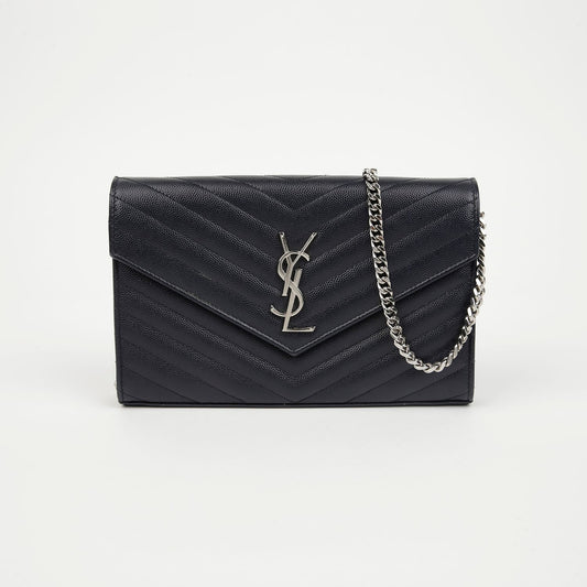 Saint Laurent Cassandra Matelasse Leather Flap Chain Wallet 157388550 [P]