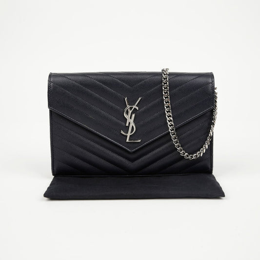Saint Laurent Cassandra Matelasse Leather Flap Chain Wallet 157388550 [P]