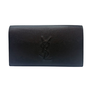 SAINT LAURENT Monogram Belted Clutch Schwarz 361120 157552201
