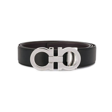 Salvatore Ferragamo Double Gancini Reversible Belt Black/Dark Brown 67-9710 0686671 48938669 [P]