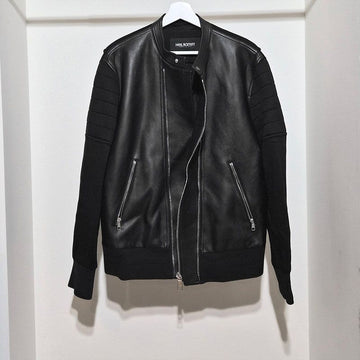 NEIL BARRETT Leder-Mix Bikerjacke L734403 157554567