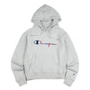 Champion Reverse Weave 3-Color Script Women's Hoodie Oxford Gray 118695458 [P]