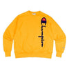 Champion Reverse Weave Oversized Flock Script Big Logo Men's Crewneck C Gold 118695559 [P]