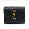 Saint Laurent Matelassé Compact Wallet Black (403943) 157562119 [P]