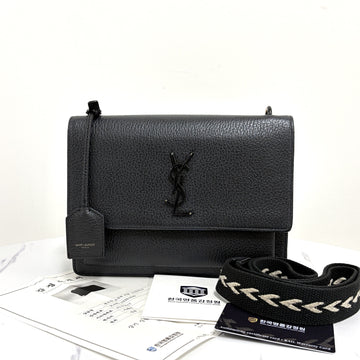 SAINT LAURENT サンセット ブラック ショルダーバッグ (449453) 157562140