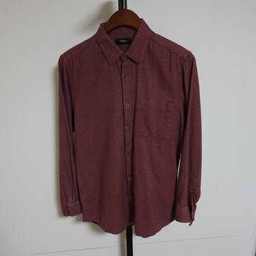 Theory Cotton Shirt Men Wine XS 157571931