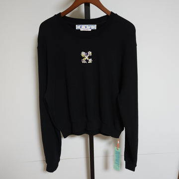 OFF WHITE Damen Sweatshirt Arrow Schwarz 157571944