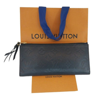 Louis Vuitton Navy Monogram Empreinte Adele Double Zipper Women's Wallet 157575568