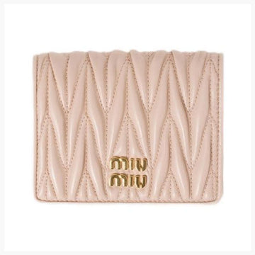 MIU MIU Matelassé Nappa Leder Geldbörse in Puderrosa 5MV204 AFPP F0236 157341560 [P]