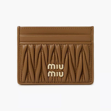 MIU MIU 26FW Kartenhalter aus Nappa-Leder in Karamell 5MC076 AFPP F098L 157341562 [P]