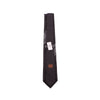 HERMES Schwarze Heavy Metal Krawatte 7 cm 157580890 [P]