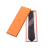 HERMES Schwarze Heavy Metal Krawatte 7 cm 157580890 [P]
