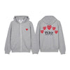 Comme Des Garcons Multi Heart Print Zip-Up 157581670 [P]