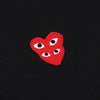 COMME DES GARCONS T294 051 ブラック SS26 ユニセックス ダブルハート パッチ フーディジャケット 157581671 [P]