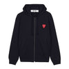 COMME DES GARCONS T294 051 ブラック SS26 ユニセックス ダブルハート パッチ フーディジャケット 157581671 [P]