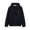 Comme Des Garcons Red Heart Patch Hoodie Zipped Jacket 157581673 [P]