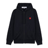 Comme Des Garcons Red Heart Patch Hoodie Zipped Jacket 157581673 [P]