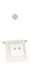 Tory Burch Women Kira Crystal Logo Earrings (Silver) 53423 042 134033525 [P]