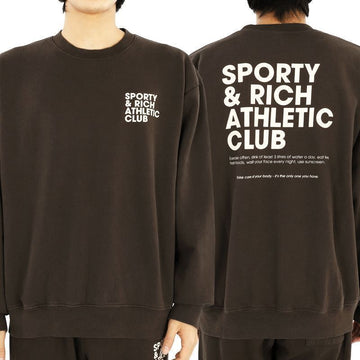 SPORTY & RICH Exercise Often Unisex Sweatshirt (Chocolate) CR1022 CH 73307461