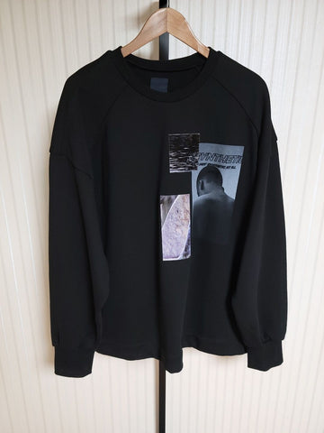 JUUN.J Schwarzes Sweatshirt mit Druck und gesticktem Logo JC9841P235 157590098