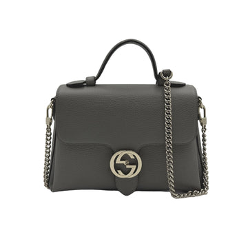 GUCCI Interlocking Top Handle Tote Bag Schultertasche Ketten Tasche Klein 510302 154166122