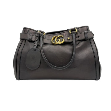 Gucci Running Handbag Tote Black Leather 247183 154995450 [P]