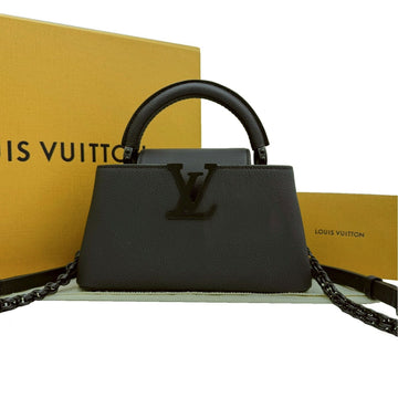 Louis Vuitton Capucines East West Mini All Black Tote Bag Shoulder Bag Crossbody Bag M23955 155460688 [P]