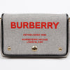 Burberry Small Leather Hosperry Print Note Shoulder and Crossbody Bag Black 157520875 [P]