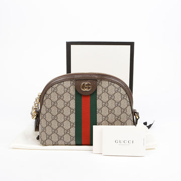 GUCCI Ophidia GG Supreme Canvas Kleine Schultertasche Beige 157521799