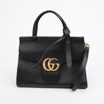 GUCCI GG Marmont Mini Tote Shoulder Bag Black 157522120