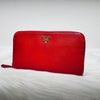 Prada Saffiano Red Zip Around Wallet 1M0506 157592406 [P]