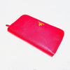 Prada Saffiano Red Zip Around Wallet 1M0506 157592406 [P]