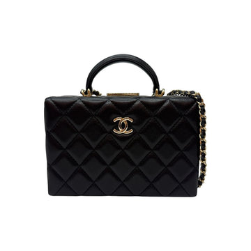 CHANEL ボックスバッグ スモール トップハンドル チェーン ショルダーバッグ ブラック AS5167 157592623