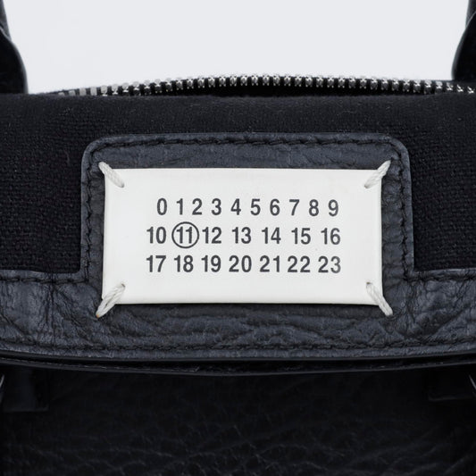 MAISON MARGIELA 5AC Mikro Leder Tote Schultertasche Schwarz Nylon 157090737