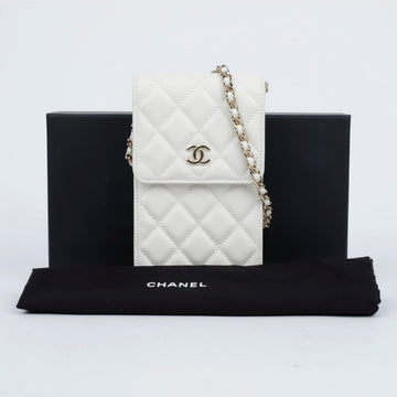 CHANEL CC ロゴ ケビア フォン ホルダー ショルダー クロスバッグ 157090920