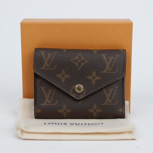 LOUIS VUITTON Monogram Canvas Victorine Geldbörse Braun 157314132