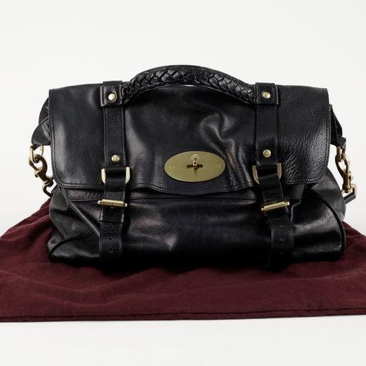 MULBERRY Oversized schwarze Leder Tote Tasche 157090855