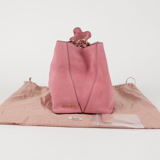 MIU MIU Logo Drawstring Bucket Schultertasche 157299245
