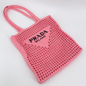 Prada Crochet Women's Rafia Tote and Shoulder Bag 1bg393 157594096
