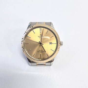 TUDOR Stil 18K Gold Kombi 41mm Automatik Datum Herrenuhr M12173 157594430