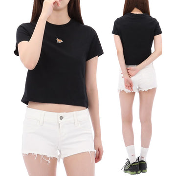 MAISON KITSUNE Baby Fox Patch T-Shirt kurzärmelig 26SS schwarz 157594475