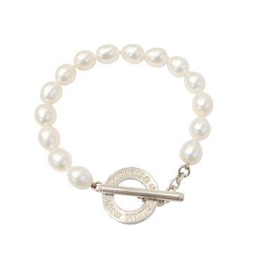 Tiffany & Co Oval Pearl 925 Silver Toggle Bracelet 157594810