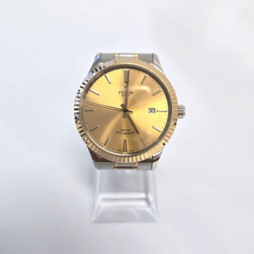 TUDOR Gold M12173 Stil 18K Gold Kombi 41mm Automatik Datum Herren Uhr 157595888