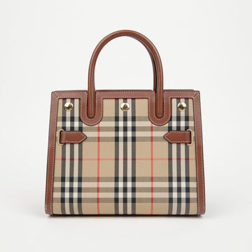 BURBERRY ミニ ヴィンテージ チェック トゥーハンド バッグ ベージュ 157519860