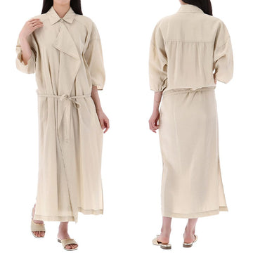 LEMAIRE アシンメトリックシャツワンピース DR1162 LF1308 BG235 157601160