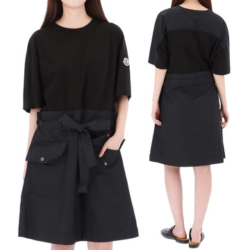Moncler Short Sleeve Dress with Logo Patch 8I00011 89AUG 999 157601185