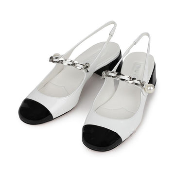 MIU MIU レザー スリングバック ポンプス 128842813