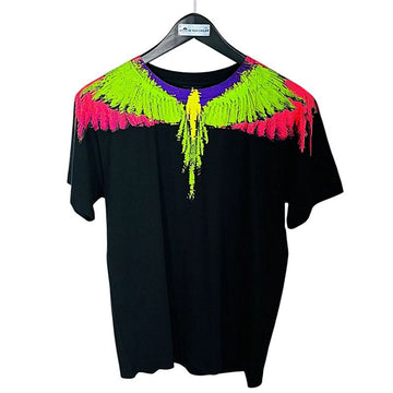 Marcelo Burlon Men's Fluorescent Glitch Wings Print Short Sleeve T-Shirt 157602634